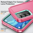 thumbnail image 3 of for Samsung Galaxy A54 5G Case, Samsung A54 5G Phone Case with Built in Kickstand, Shockproof/Dustproof/Drop Proof Military Grade Protective Cover for Galaxy A54 5G,Rose/Light Blue, 3 of 14