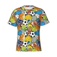 thumbnail image 3 of Naloa Various Balls Men's T-Shirt Sport T-shirt Men's Basic Tee Casual Men's Shirt, Round Neck, Short Sleeves - 3X-Large, 3 of 5