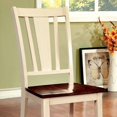thumbnail image 3 of Benzara Dover Transitional Side Chair With Wooden Seat, Cherry & White Finsih, Set of 2-Color:White/Cherry, 3 of 4