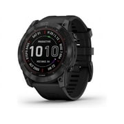 GARMIN, GARM-fenix7xSapphire-RN, Fenix 7X Sapphire Solar GPS Smartwatch with LED Flashlight, 122 Hour Battery Life, Black, 1 Count