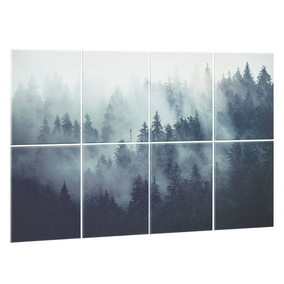 Acoustic Panels 8 Pack, 15.8x11.8 inch Soundproofing Wall Panels, Self Adhesive Foam Tiles for Home Studio, Office - Forest Green