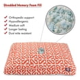 thumbnail image 3 of Majestic Pet | Aruba Shredded Memory Foam Rectangle Pet Bed For Dogs, Removable Cover, Orange, Small, 3 of 6