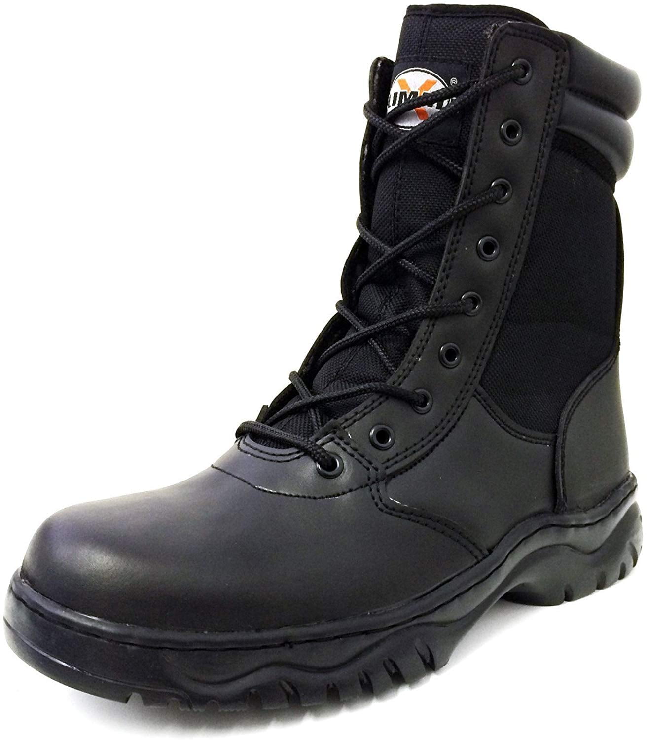 Men's Leather Military Combat Safety Tactical Boots Steel Toe Duty Work Shoes 