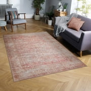 Adiva Rugs Machine Washable Water and Dirt Proof Area Rug for Living Room, Bedroom, Home Decor (PINK, 3' x 5')