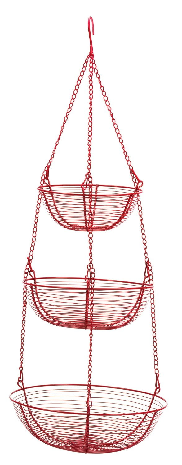 RSVP 3-Tier Chicken Wire Hanging Baskets 