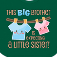 thumbnail image 4 of Inktastic This Big Brother is Expecting a Little Sister Boys Baby Bib, 4 of 4