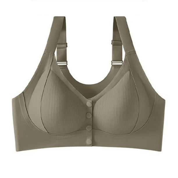HongQid Women's Bra Seamless Stretch Wireless Front Closure Comfort Bra