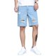 thumbnail image 3 of Txlixc pantalones cortos de mezclilla transpirables de verano para hombre, pantalones cortos de pierna recta rasgados para hombre Txlixc Moda, 3 of 8