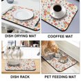 thumbnail image 4 of 2 Pack Washable Rubber Leaves Multicolored Flower Dish Drying Mats for Kitchen Counter Home Large Coffee Bar Pad Accessories and Decor for Utensils Stemware (2pcs 18''x24''+19.5''x12''), 4 of 6