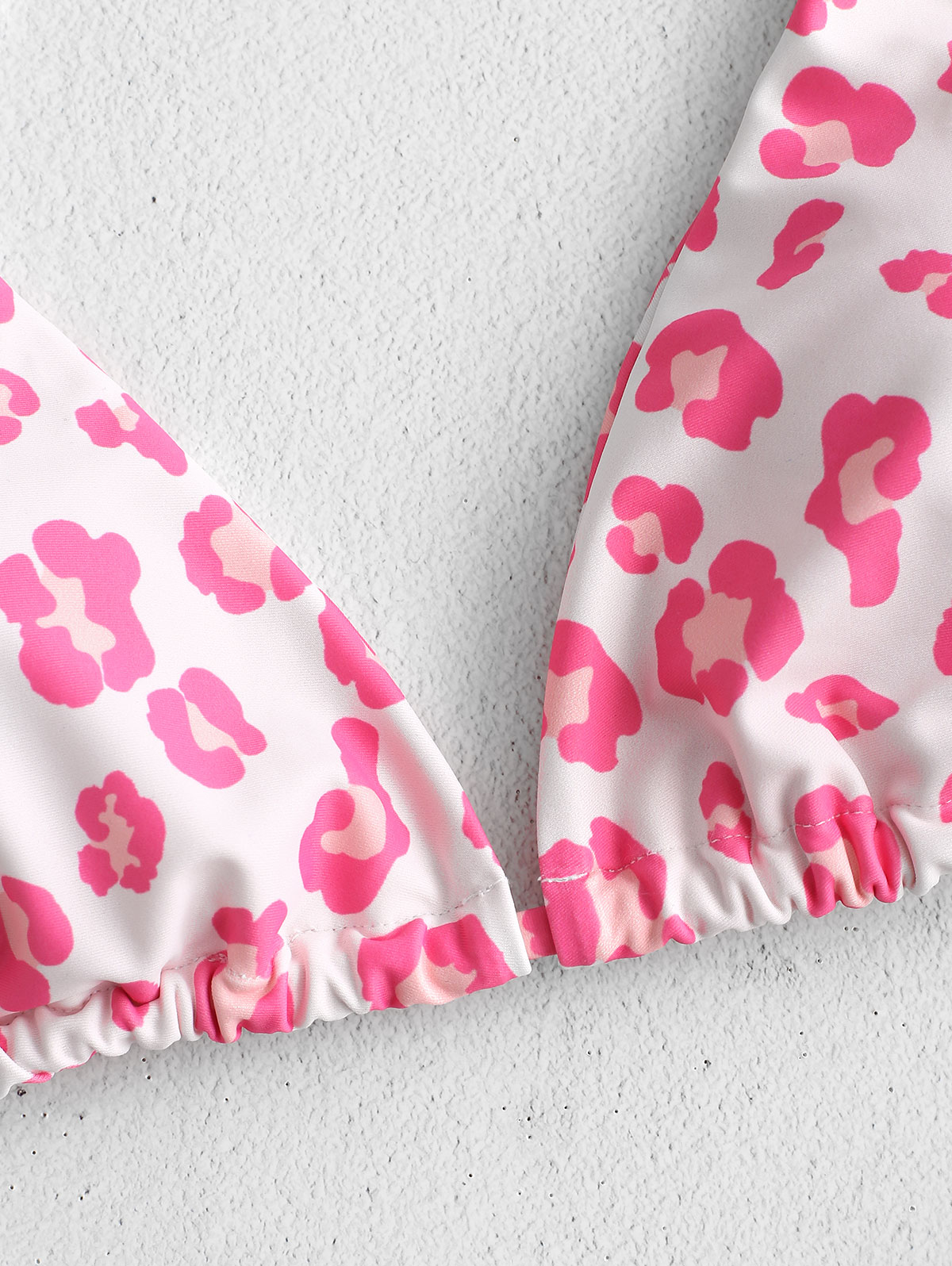 ZAFUL Cheeky Printed String Bikini Set Sakura Pink M