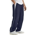 thumbnail image 3 of Zedker Mens Pants Sweat Pants Men Colorblock Drawstring Waisted Waisted Loose Track Pants with Pockets Navy S, 3 of 8
