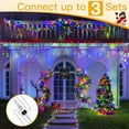 thumbnail image 2 of HearthHarmony Icicle Lights for Outside 306LED 25FT, Color Changing Christmas Light with Remote 11 Modes Timers Waterproof, Plug in Connectable Hanging Lights for Outdoor Indoor House Roof Holiday, 2 of 7