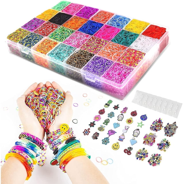 Kit para hacer joyas para niñas Kit para hacer pulseras de la amistad con más de 10000 bandas de goma Sincero Hogar