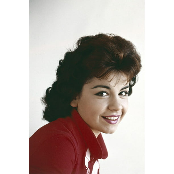 Annette Funicello studio portrait smiling in red shirt 1960's 24x36 Poster  - Walmart.com