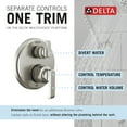 thumbnail image 2 of Delta T24989 Tetra 14 Series Pressure Balanced Valve Trim - Lumicoat Stainless, 2 of 3