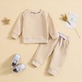 thumbnail image 2 of xaweyi Fall Baby Boy Pant Set Toddler Crewneck Long Sleeve Pullover Sweatshirt Sweatpant 2Pcs Winter Outfits Clothes,Sizes 18-24 Months, 2 of 6