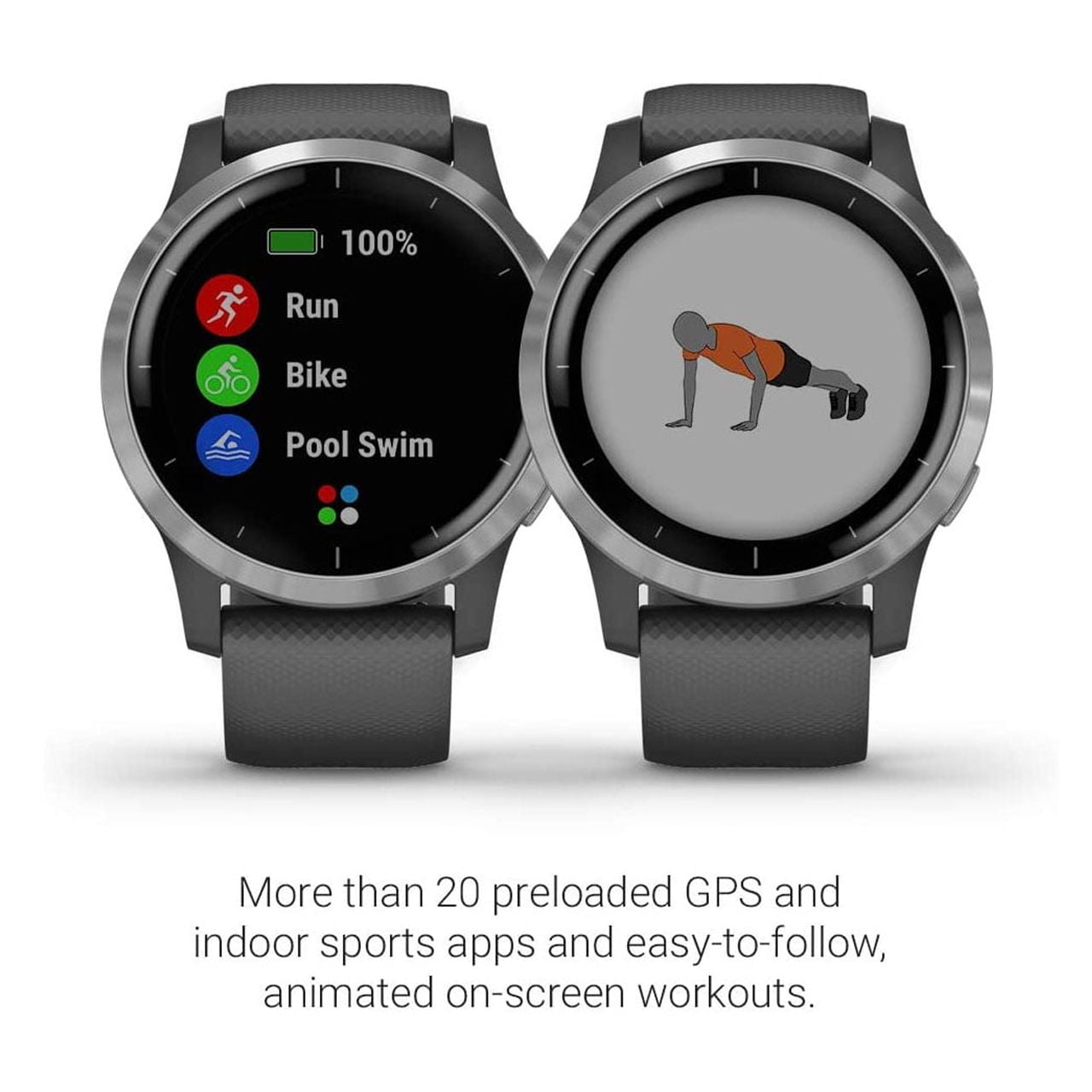 Garmin Vivoactive 4 (GPS) 45mm Music Silver case with Gray