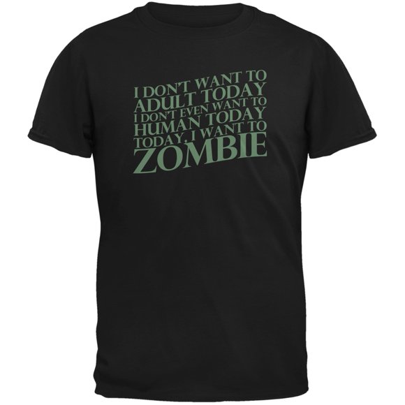 T-Shirt Noir pour Jeunes "Halloween don't Adult Today Just Zombie"