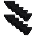 thumbnail image 1 of Reebok Pack de 10 calzoncillos de tiro bajo para hombre, negros, talla mediana, 1 of 6