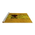 thumbnail image 2 of Ahgly Company Machine Washable Indoor Square Abstract Yellow Modern Area Rugs, 6' Square, 2 of 4
