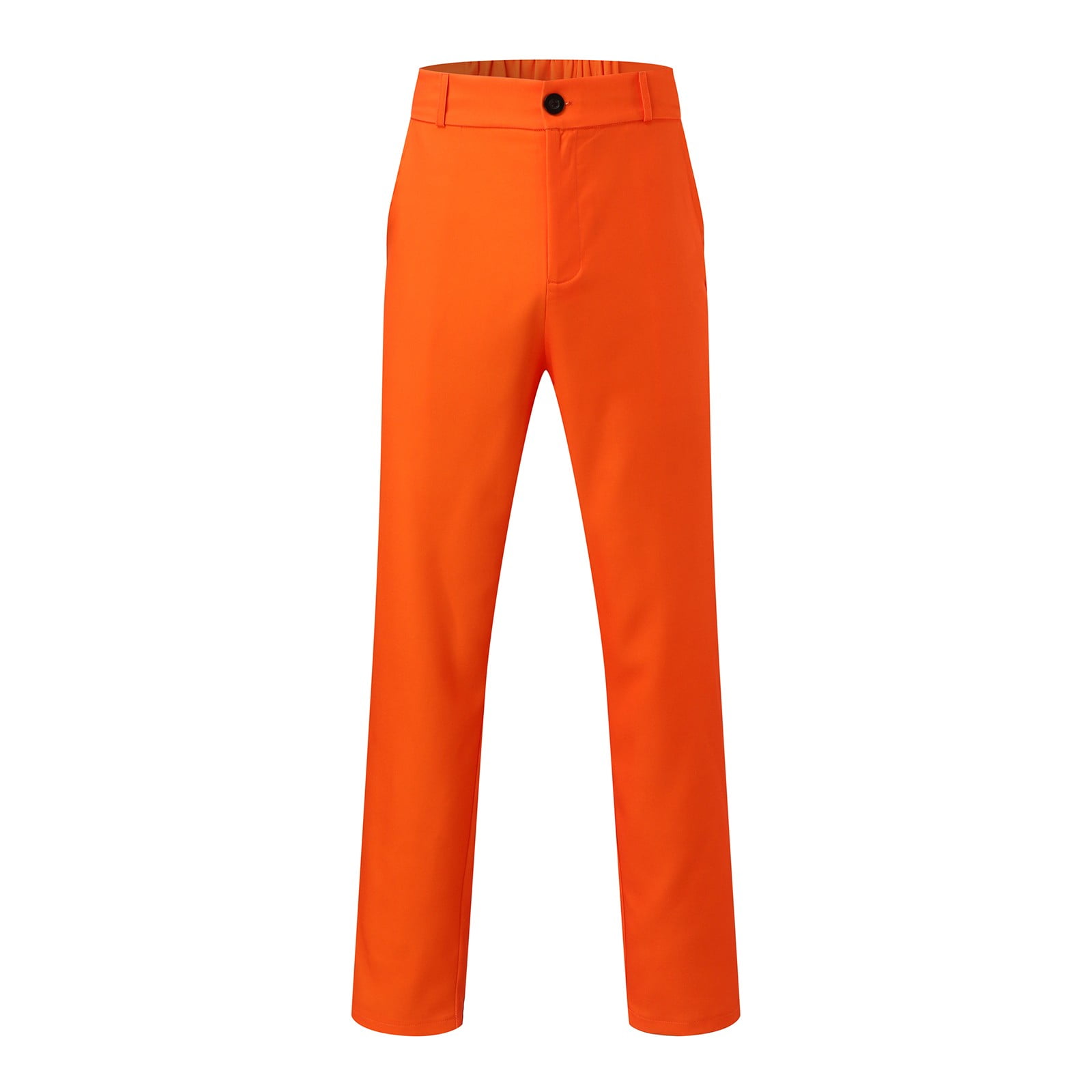 Orange Men's Clothing Casual, Polyester Men Sweatpants, Slim Fit