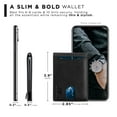 thumbnail image 7 of Serman Brands RFID Blocking Slim Wallet | Bifold Genuine Leather Thin Minimalist Front Pocket Wallets | Credit Card Holder | For Men with Money Clip | Charcoal Black, 7 of 7