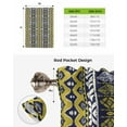 thumbnail image 6 of Yellow Navy Blue Geometric Tie Up Curtains for Kitchen Bathroom Bedroom Windows 45 Inch Length, Southwestern Ethnic Boho Balloon Drape Curtains Shade Rod Pocket Drapery Curtain Panel, 42"x54", 6 of 7
