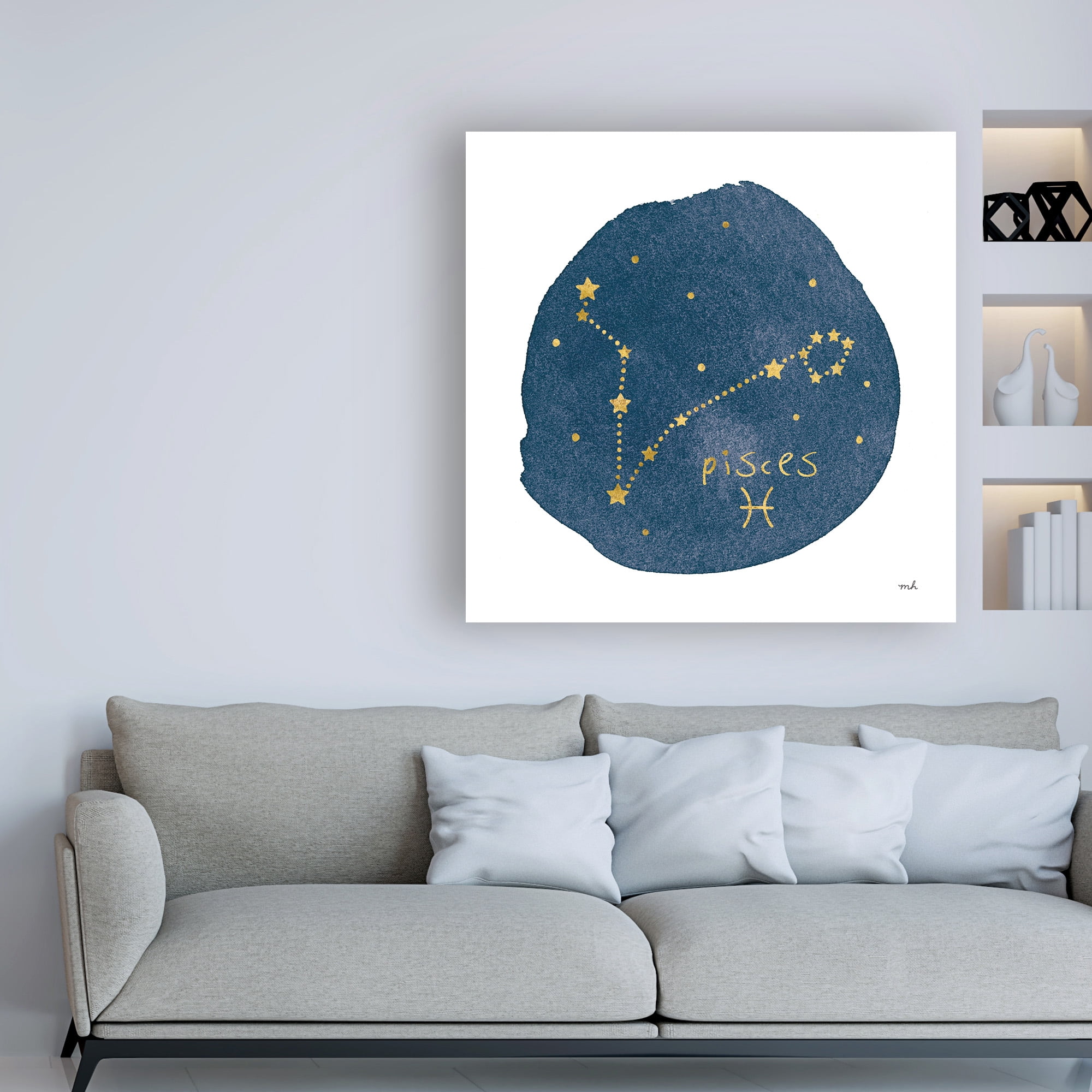 Trademark Fine Art 'Horoscope Pisces' Canvas Art by Moira Hershey
