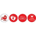 thumbnail image 2 of Darling Souvenir 190 Pcs DIY Candy Chocolate Labels Its A Girl Theme Stickers-Red, 2 of 2