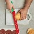 thumbnail image 2 of Cuchillo para pan, cortador de sandía, cuchillo para sandía/queso con funda protectora, herramienta cortadora de sandía para cocina, rojo/verde, 2 of 8