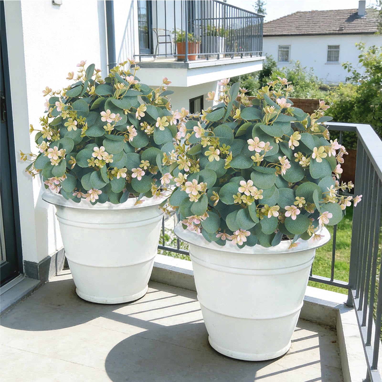 Roiihwy Artificial Flowers Outdoor Faker Plants Spring Summer Decoration, Artificial Silk Flowers, Realistic Realisic UV Resistance, Suitable for Outdoor Decoration, Courtyard Porch