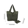 thumbnail image 2 of Foldable Nylon Shoulder Tote Bag with Zipper Closure, Large Capacity Lightweight Handbag for Travel, Work, Commute, and Daily Carry, 2 of 5
