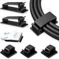 thumbnail image 2 of Organizador de cables adhesivo, soporte para cables, arnés de gestión de cables, abrazadera con clip para PC de casa, cableado de cable USB, administrador de cables de escritorio, 2 of 5