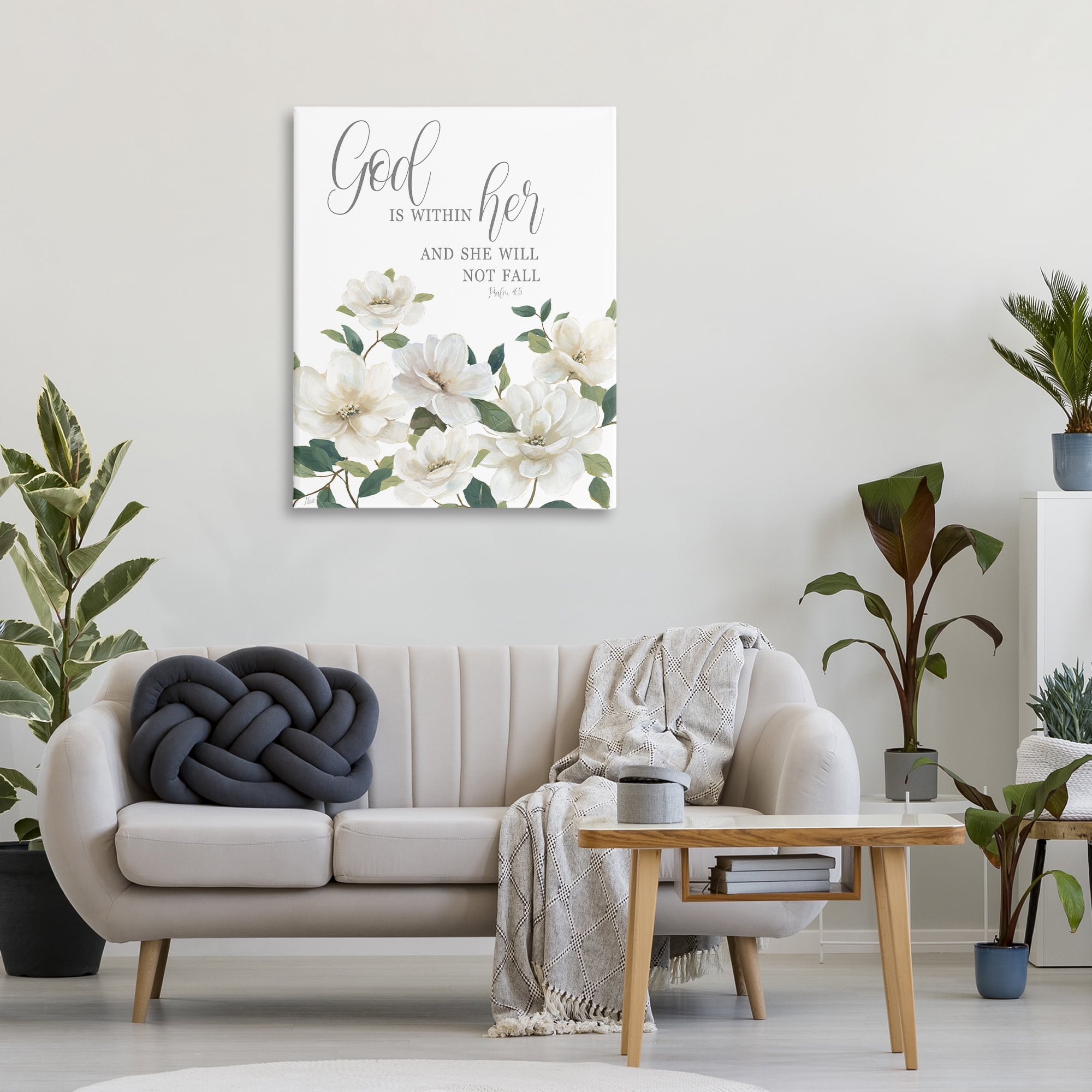 Stupell Industries God Is Within Her Canvas Wall Art, design by Nan
