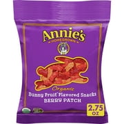 Annie's Organic Berry Patch Bunny Fruit Flavored Snacks, Gluten Free, 2.75 oz Bag