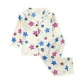 thumbnail image 2 of Cowsor 2 Piece Pajamas Set Kids Sleepwear Cartoon Printed Nightwear Cotton Long Sleeve Shirt Pants Sets, 2 of 3