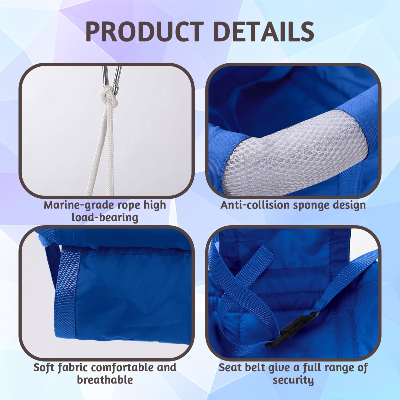 G TALECO GEAR 2-in-1 Baby Jumper and Swing, Indoor&Outdoor Baby Swing for 6-24 Months Infant Toddler, Blue