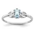 thumbnail image 1 of 925 Sterling Silver Rhodium-Plated Aquamarine Ring, 1 of 2