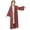 Brick Red, variant on Xiaowennn Kids Chiffon Abaya For Girls Open Front Cardigan Dress Robe Shirt Toddler