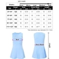 thumbnail image 5 of Girls Sleeveless Tennis Golf Sport Dress Outfit Athletic Pleated Skirts Set with Short 3 to 12 Years, 5 of 5
