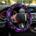 thumbnail image 4 of Yuyamidu Purple Butterfly Steering Wheel Cover for Women 15 Inch Flannel Car Steering Wheel Covers for Sedan Warm Automotive Steering Wheel Protector Accessories, 4 of 7