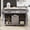 Grey, variant on Alvantor Mobile Kitchen Island Carts Rolling Buffet Storage Cabinet with Drop Leaf & Trash Can,Versatile Kitchen Table on Wheels for Dining Room Living Room Grey