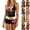 Hot Pink, variant on Swimsuit for Women Y2k Vintage Beach Swimsuit 2000s Vacation Going Out Outfits Summer 2 Pieces Floral Bikini Sets Women Pink XL