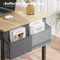 thumbnail image 5 of Lacoo Computer Desk 31 Inch Small Office Desk Modern Writing Desk with Storage Bag Work Study Table with Headphone Hook for Home Office, Oak, 5 of 7