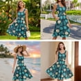 thumbnail image 5 of Jiueut Monstera Palm Leaves Pattern Matching Hawaiian Outfits for Couples, Womens Casual Summer Sleeveless Scoop Neck Mini Dress Sundress and Mens Hawaiian Shirts Button Down Plus Size, XS, 5 of 5