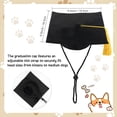 thumbnail image 4 of TELOLY Dog Graduation Cap and Gown Costume Set Adjustable Knit Fabric with Gold Tassel, 4 Sizes (S/M/L/XL) for Small Dogs & Cats to Medium Dogs, Washable Formal Pet Graduation Attire (Black), 4 of 6