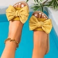 thumbnail image 5 of Samdudou Espadrille Sandals Open Toe Bow Knot Flat Slide Jute Rope Sole Summer Vacation Beach Ladies Casual Style Footwear Outdoor Daily Wear Lightweight Walking Modern Trendy Design, 5 of 8