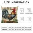 thumbnail image 6 of Nawypu Pillow Covers Vintage Farmhouse Rooster with Lettering Throw Pillow Covers Poultry Chicken Decorative Pillowcase Cushion Cover Home Sofa Set of 2 (), 6 of 6