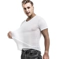 thumbnail image 2 of Gym Shirts Men Summer Solid Cool Ice Silk Crew Neck Short Sleeve Mens T-Shirts Sports Top, 2 of 5