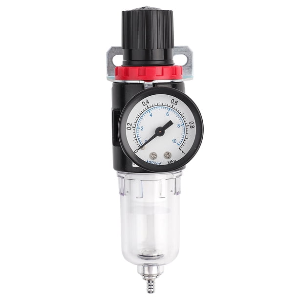 Filtro de aire comprimido separador de agua y aceite AFR2000 de 1/4 pulg. con manómetro para tratamiento de aire